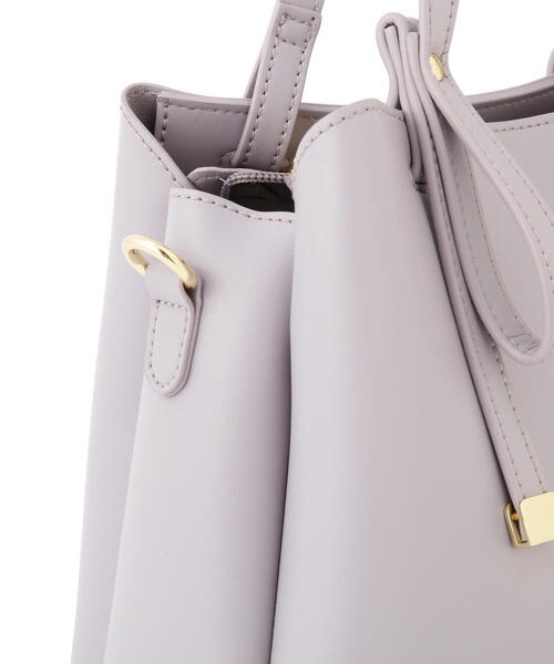 EDIT COLOGNE（エディットコロン）の「リボントートバッグ（ショルダーバッグ・レディース・ブラック/ベージュ/パープル・ﾌﾘ-）」の14枚目の写真