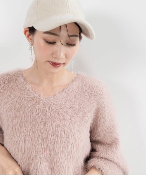 RANDA（ランダ）の「フェザーヤーンシャギーニット（ニット/セーター・レディース・ミント/ダークグレー/ホワイト/ピンク・FREE）」の14枚目の写真