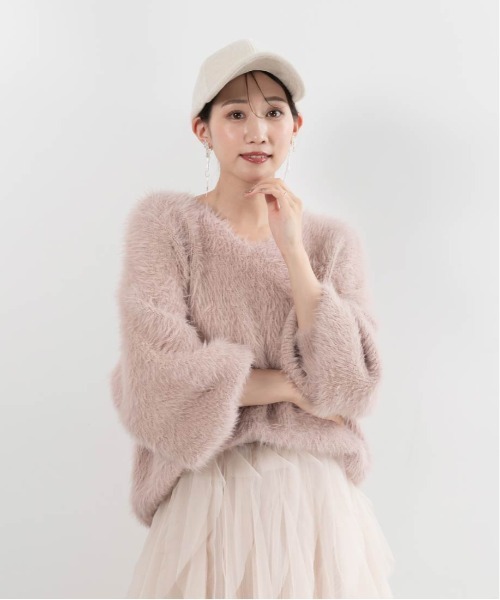 RANDA（ランダ）の「フェザーヤーンシャギーニット（ニット/セーター・レディース・ミント/ダークグレー/ホワイト/ピンク・FREE）」の17枚目の写真