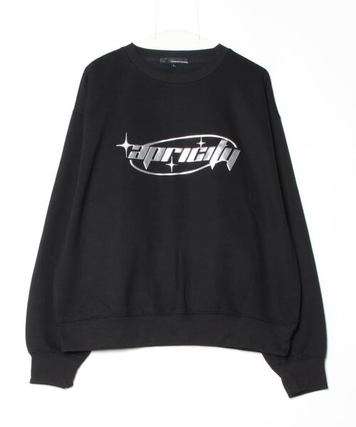 WEGO(ウィゴー)の「WEGO/メタリックロゴプリントプルオーバー(スウェット・メンズ・ホワイト/ブラック・MEDIUM/LARGE)」の1枚目の写真