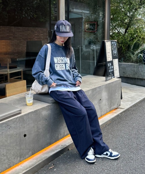 【セール】【UNISEX】アシッドウォッシュ加工スウェット（スウェット）｜CIAOPANIC TYPY（チャオパニックティピー）