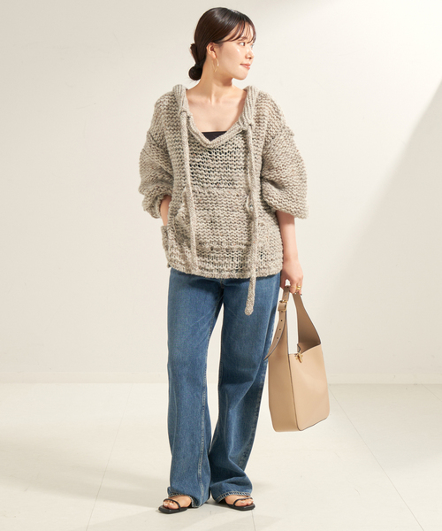 【めっちゃ変わる】 セール】ENRICA/エンリカ DRAWSTRING プルオーバー（ニット 財布・ケース・小物入れ