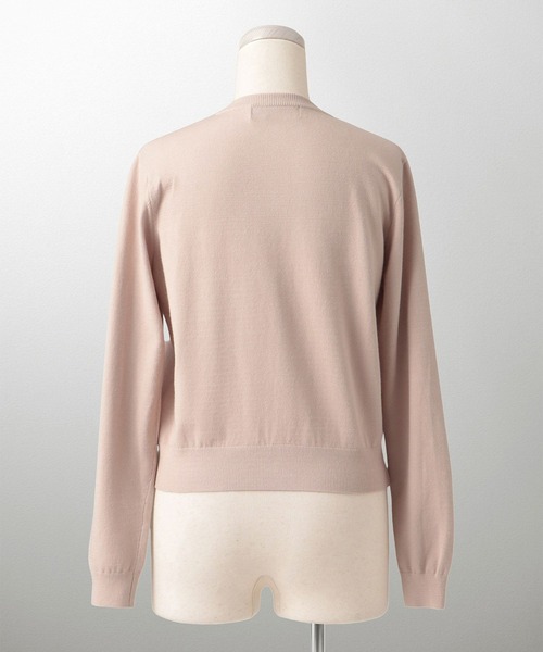 レースコンビカーディガン レース コンビ ニット カーディガン HUIT（カーディガン/ボレロ