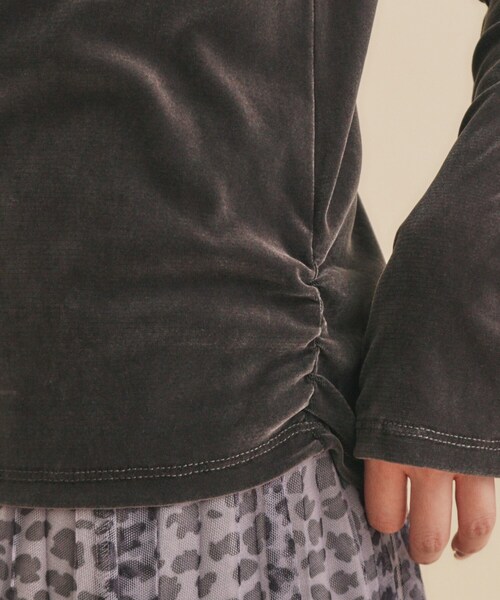 index（インデックス）の「シアーベロアシャーリングトップス【洗濯機洗い可】（Tシャツ/カットソー・レディース・ブラック/チャコールグレー/オフホワイト・00）」の22枚目の写真