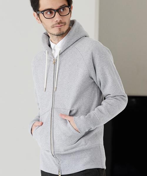 green label relaxing（グリーンレーベルリラクシング）の「STD GLR ツリウラケ ZIP PKA（パーカー・メンズ・グレー/ネイビー・MEDIUM/LARGE/X-LARGE/SMALL）」の2枚目の写真