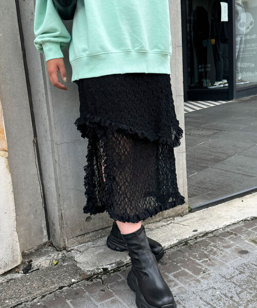 CIAOPANIC（チャオパニック）の「ストレッチレースミドルスカート（スカート・レディース・ホワイト/ブラック/ブラウン/ブルー・ONE SIZE）」の20枚目の写真