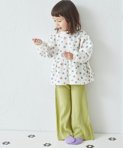 pairmanon(ペアマノン)の「裏起毛 ペプラム プルオーバー(スウェット・キッズ・グリーン系その他/ブラック系その他/ブルー/ピンク/ホワイト系その他/ブラック/パープル・90/100/110/120/130/140/150)」の9枚目の写真