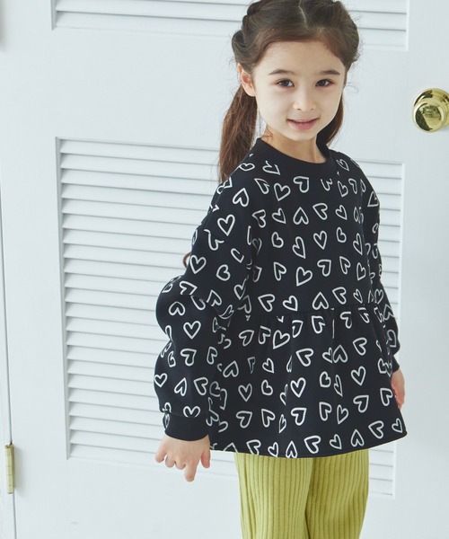 pairmanon(ペアマノン)の「裏起毛 ペプラム プルオーバー(スウェット・キッズ・グリーン系その他/ブラック系その他/ブルー/ピンク/ホワイト系その他/ブラック/パープル・90/100/110/120/130/140/150)」の13枚目の写真