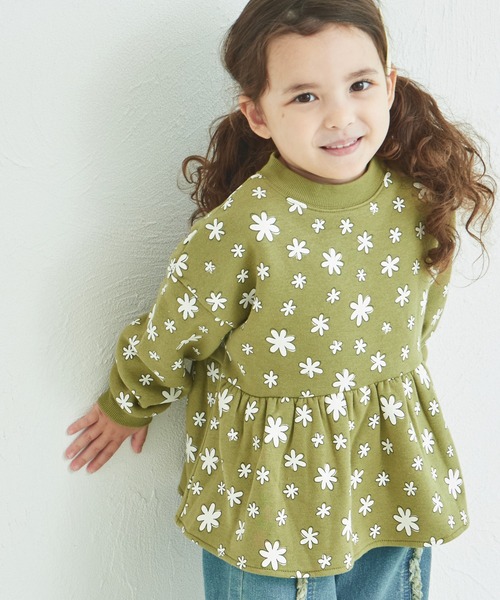 pairmanon(ペアマノン)の「裏起毛 ペプラム プルオーバー(スウェット・キッズ・グリーン系その他/ブラック系その他/ブルー/ピンク/ホワイト系その他/ブラック/パープル・90/100/110/120/130/140/150)」の15枚目の写真