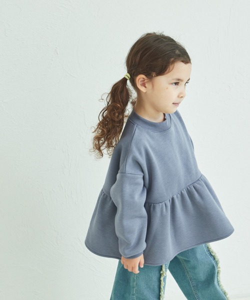 pairmanon(ペアマノン)の「裏起毛 ペプラム プルオーバー(スウェット・キッズ・グリーン系その他/ブラック系その他/ブルー/ピンク/ホワイト系その他/ブラック/パープル・90/100/110/120/130/140/150)」の17枚目の写真