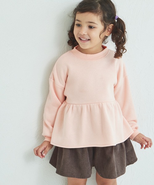 pairmanon(ペアマノン)の「裏起毛 ペプラム プルオーバー(スウェット・キッズ・グリーン系その他/ブラック系その他/ブルー/ピンク/ホワイト系その他/ブラック/パープル・90/100/110/120/130/140/150)」の21枚目の写真