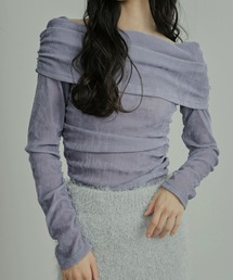 Olu. | 【zozo限定カラー】シアーベロアオフショルダートップス(Tシャツ/カットソー)