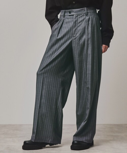 tk.TAKEO KIKUCHI(ティーケータケオキクチ)の「◆【Aラインシリーズ】TRワイドスラックス(その他パンツ・メンズ・チャコールグレー/ベージュ/ブラック/グレー系2/ネイビー系2・02/01/03)」の1枚目の写真