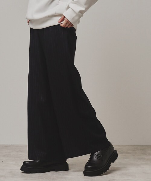 tk.TAKEO KIKUCHI(ティーケータケオキクチ)の「◆【Aラインシリーズ】TRワイドスラックス(その他パンツ・メンズ・チャコールグレー/ベージュ/ブラック/グレー系2/ネイビー系2・02/01/03)」の5枚目の写真