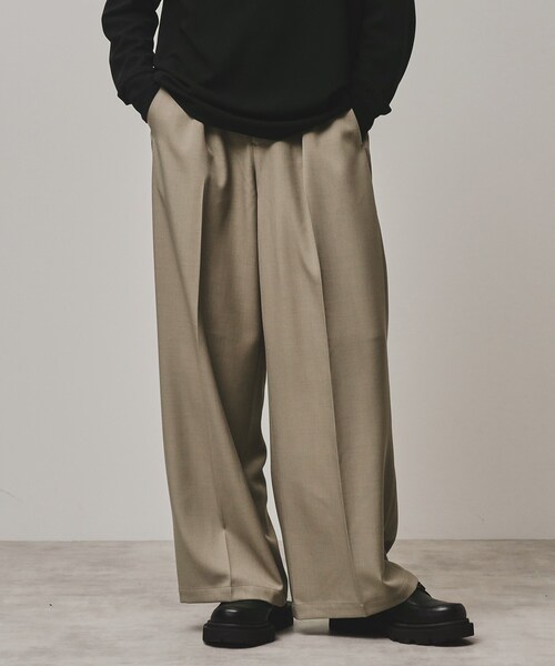tk.TAKEO KIKUCHI(ティーケータケオキクチ)の「◆【Aラインシリーズ】TRワイドスラックス(その他パンツ・メンズ・チャコールグレー/ベージュ/ブラック/グレー系2/ネイビー系2・02/01/03)」の4枚目の写真