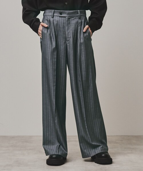 tk.TAKEO KIKUCHI(ティーケータケオキクチ)の「◆【Aラインシリーズ】TRワイドスラックス(その他パンツ・メンズ・チャコールグレー/ベージュ/ブラック/グレー系2/ネイビー系2・02/01/03)」の6枚目の写真