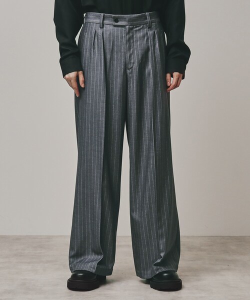 tk.TAKEO KIKUCHI(ティーケータケオキクチ)の「◆【Aラインシリーズ】TRワイドスラックス(その他パンツ・メンズ・チャコールグレー/ベージュ/ブラック/グレー系2/ネイビー系2・02/01/03)」の8枚目の写真