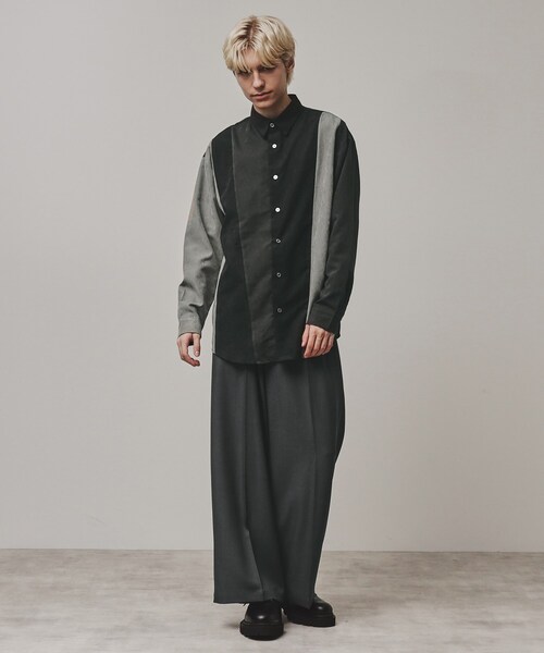 tk.TAKEO KIKUCHI(ティーケータケオキクチ)の「◆【Aラインシリーズ】TRワイドスラックス(その他パンツ・メンズ・チャコールグレー/ベージュ/ブラック/グレー系2/ネイビー系2・02/01/03)」の18枚目の写真