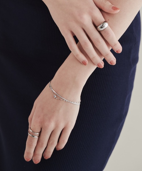 ciite' surgical stainless（シーテサージカルステンレス）の「【 金属アレルギー対応 】 2連ビジューチェーンブレスレット サージカルステンレス（ブレスレット・レディース・シルバー/ゴールド・FREE）」の7枚目の写真