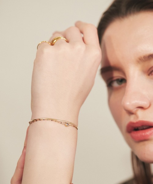 ciite' surgical stainless（シーテサージカルステンレス）の「【 金属アレルギー対応 】 2連ビジューチェーンブレスレット サージカルステンレス（ブレスレット・レディース・シルバー/ゴールド・FREE）」の9枚目の写真