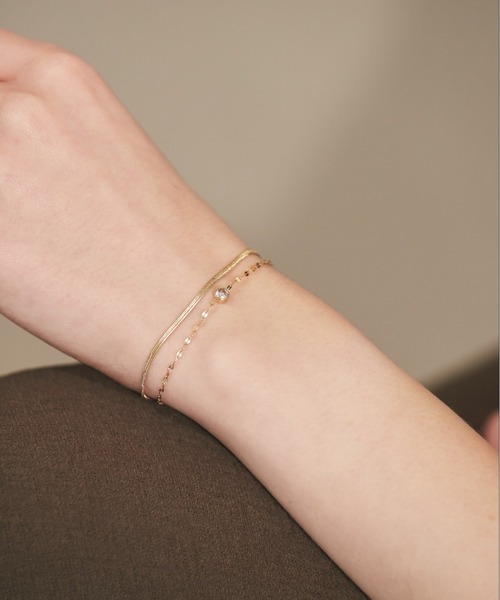 ciite' surgical stainless（シーテサージカルステンレス）の「【 金属アレルギー対応 】 2連ビジューチェーンブレスレット サージカルステンレス（ブレスレット・レディース・シルバー/ゴールド・FREE）」の11枚目の写真