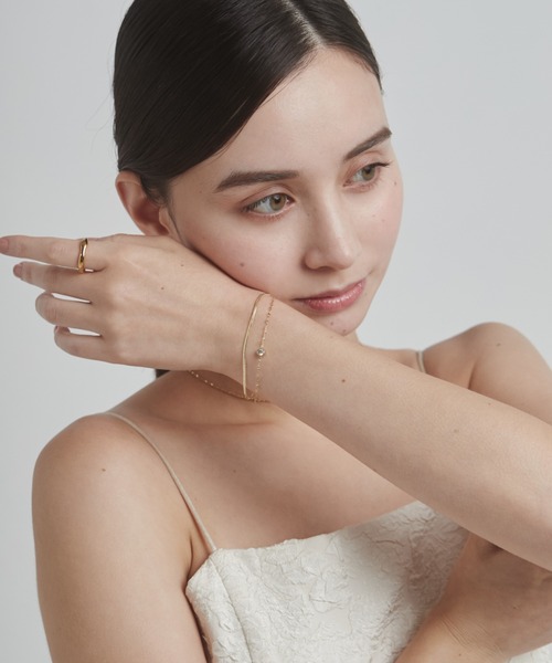 ciite' surgical stainless（シーテサージカルステンレス）の「【 金属アレルギー対応 】 2連ビジューチェーンブレスレット サージカルステンレス（ブレスレット・レディース・シルバー/ゴールド・FREE）」の15枚目の写真