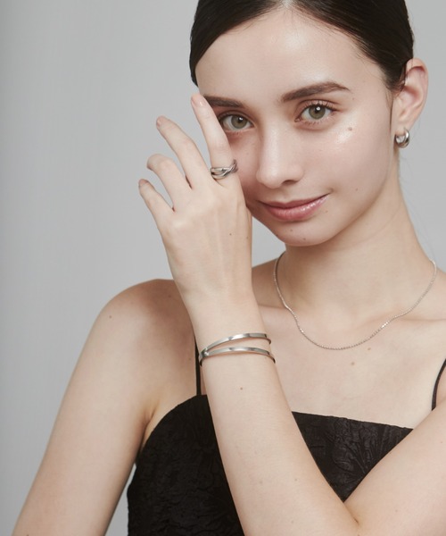 she　バングル セール】【 金属アレルギー対応 】 2ラインバングル / ブレスレット