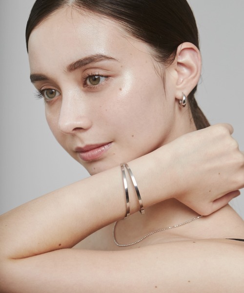 ciite' surgical stainless（シーテサージカルステンレス）の「【 金属アレルギー対応 】 2ラインバングル / ブレスレット サージカルステンレス（バングル/リストバンド・レディース・ゴールド/シルバー・FREE）」の19枚目の写真