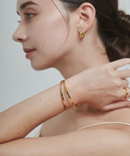 ciite' surgical stainless（シーテサージカルステンレス）の「【 金属アレルギー対応 】 2ラインバングル / ブレスレット サージカルステンレス（バングル/リストバンド・レディース・ゴールド/シルバー・FREE）」の15枚目の写真