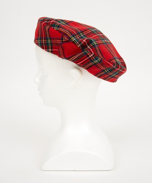 an meets zakka タータンチェック柄アクリルベレー帽 / メンズ