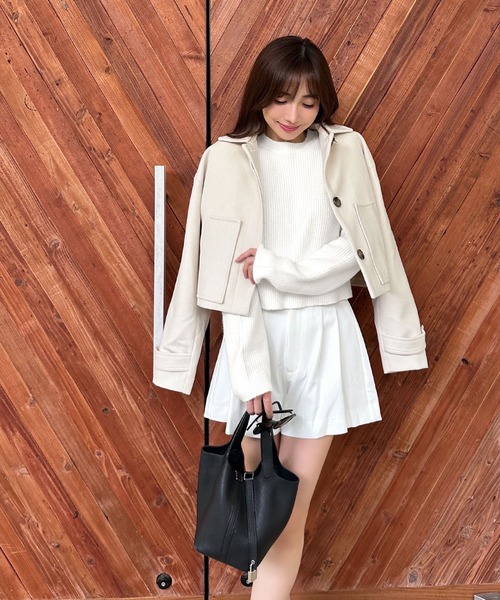 KOBE LETTUCE（コウベレタス）の「［ 岡部あゆみさんコラボ ］ カーディガンorトップスの選べる3タイプニットプルオーバー（ニット/セーター・レディース・パープル系/グレー系/ホワイト系/ブルー系/ピンク系1/ブルー系1/ホワイト/ピンク系/パープル系1/グレー系1/ブルー系2/ピンク系2/ピンク系5/ホワイト系1/グレー系2・M/M1/M2）」の17枚目の写真