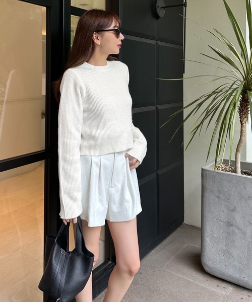 KOBE LETTUCE（コウベレタス）の「［ 岡部あゆみさんコラボ ］ カーディガンorトップスの選べる3タイプニットプルオーバー（ニット/セーター・レディース・パープル系/グレー系/ホワイト系/ブルー系/ピンク系1/ブルー系1/ホワイト/ピンク系/パープル系1/グレー系1/ブルー系2/ピンク系2/ピンク系5/ホワイト系1/グレー系2・M/M1/M2）」の18枚目の写真