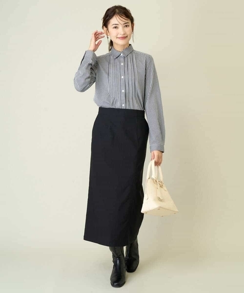 a.v.v（アーヴェヴェ）の「ピンタックシャツブラウス（シャツ/ブラウス・レディース・アイボリー/ネイビー・38/36/40/42/34）」の7枚目の写真