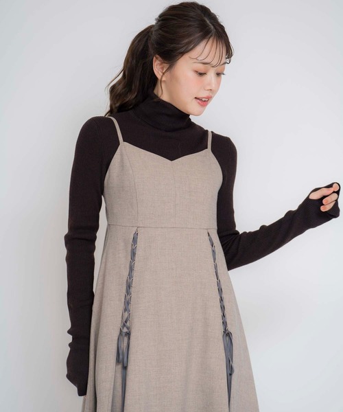 NOELA（ノエラ）の「ロングスリーブウールタートルニット（ニット/セーター・レディース・モカ/ピンク/ブラック/ブラウン/オフホワイト・フリー）」の3枚目の写真