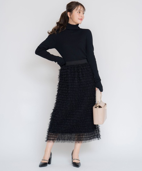 NOELA（ノエラ）の「ロングスリーブウールタートルニット（ニット/セーター・レディース・モカ/ピンク/ブラック/ブラウン/オフホワイト・フリー）」の11枚目の写真