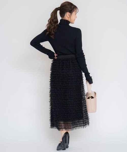 NOELA（ノエラ）の「ロングスリーブウールタートルニット（ニット/セーター・レディース・モカ/ピンク/ブラック/ブラウン/オフホワイト・フリー）」の12枚目の写真