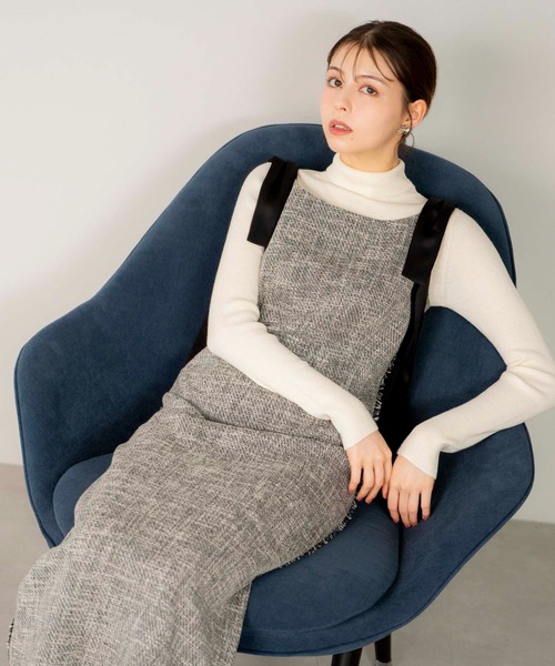 NOELA（ノエラ）の「ロングスリーブウールタートルニット（ニット/セーター・レディース・モカ/ピンク/ブラック/ブラウン/オフホワイト・フリー）」の16枚目の写真