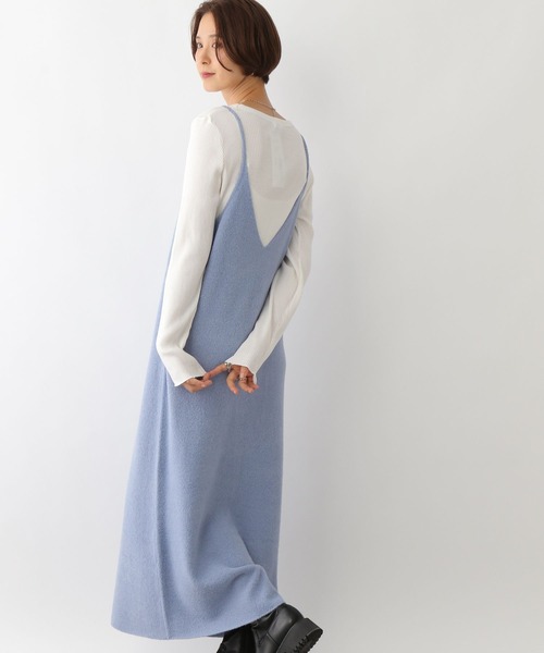 LEPSIM（レプシィム）の「7ゲージニットキャミワンピース　133413（ワンピース・レディース・チャコールグレー/ライトブルー・FREE）」の21枚目の写真