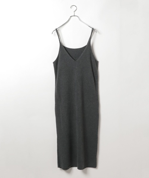 LEPSIM（レプシィム）の「7ゲージニットキャミワンピース　133413（ワンピース・レディース・チャコールグレー/ライトブルー・FREE）」の15枚目の写真