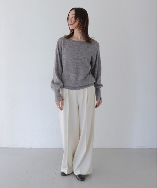 CLEIO（クレイオ）の「【CLEIO】オフショルダーニット/OFF SHOULDER KNIT/986-12626（ニット/セーター・レディース・アイボリー/ブラック/グレー・FREE）」の20枚目の写真