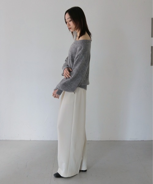 CLEIO（クレイオ）の「【CLEIO】オフショルダーニット/OFF SHOULDER KNIT/986-12626（ニット/セーター・レディース・アイボリー/ブラック/グレー・FREE）」の12枚目の写真