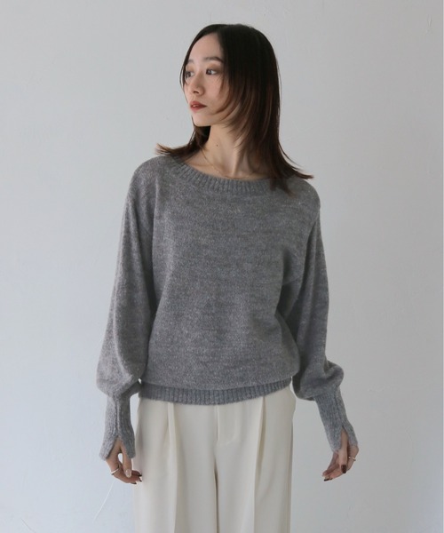 CLEIO（クレイオ）の「【CLEIO】オフショルダーニット/OFF SHOULDER KNIT/986-12626（ニット/セーター・レディース・アイボリー/ブラック/グレー・FREE）」の18枚目の写真