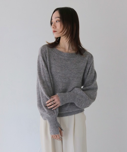 CLEIO（クレイオ）の「【CLEIO】オフショルダーニット/OFF SHOULDER KNIT/986-12626（ニット/セーター・レディース・アイボリー/ブラック/グレー・FREE）」の19枚目の写真
