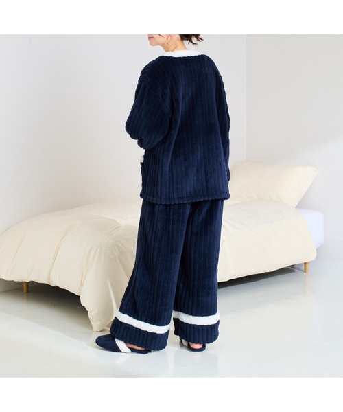 Francfranc（フランフラン）の「ウォームフリース パジャマ メンズ ネイビー（ルームウェア/パジャマ・レディース・ネイビー・FREE）」の12枚目の写真