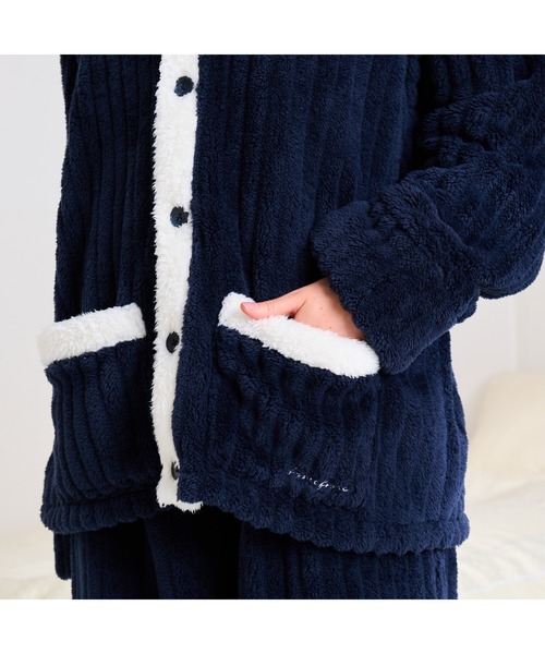 Francfranc（フランフラン）の「ウォームフリース パジャマ メンズ ネイビー（ルームウェア/パジャマ・レディース・ネイビー・FREE）」の13枚目の写真