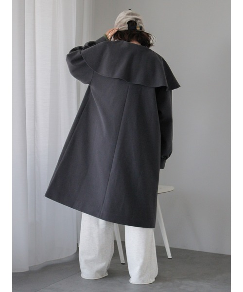 ehka sopo(エヘカソポ)の「ケープカラーコート(その他アウター・レディース・チャコールグレー/ベージュ/ミント・F)」の12枚目の写真