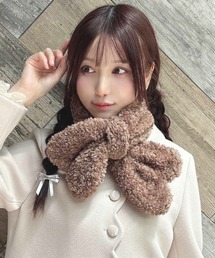 F i.n.t | リボンタイフェイクボアティペット/F&A/fint(ストール/ショール)