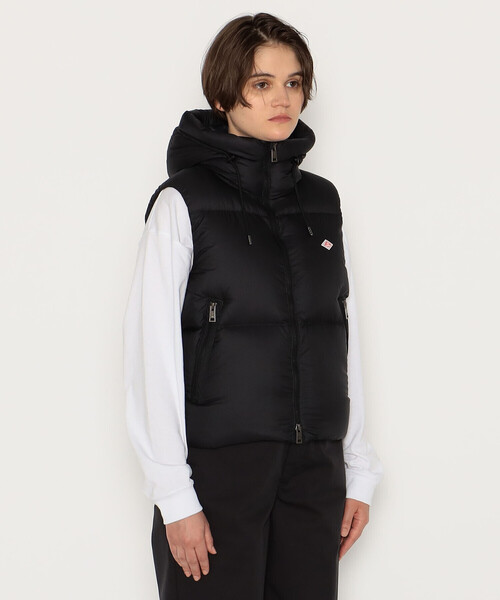 DANTON ダウンベスト M ブラック　黒　レディース DANTON（ダントン）の「DANTON / CREWNECK INNER DOWN VEST（XS～M