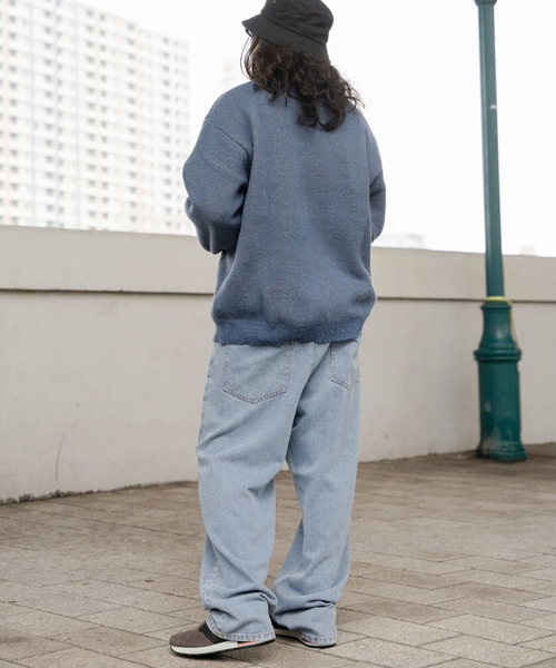 VENCEEXCHANGE（ヴァンスエクスチェンジ）の「グラフィックモヘアライクニット（ニット/セーター・メンズ・ベージュ/オフホワイト/ブルー/ブラック/カーキ/アイボリー・M/LL/L）」の12枚目の写真