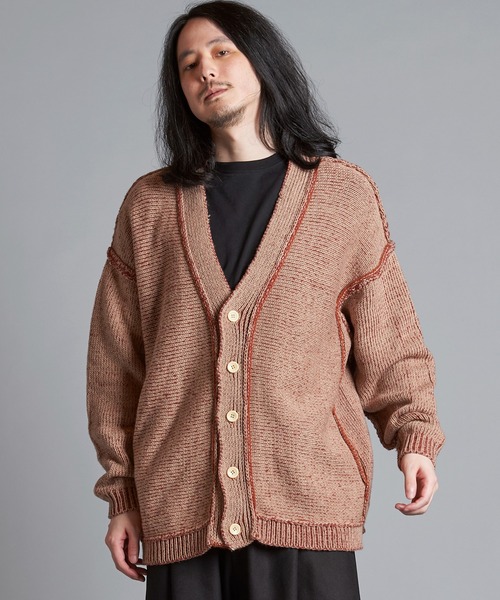 NO ID.（ノーアイディ）の「【NO ID.】Reversible Knit Cardigan / リバーシブル ニット カーディガン（カーディガン/ボレロ・メンズ・ベージュ/ネイビー/ブラック・ONE SIZE）」の21枚目の写真